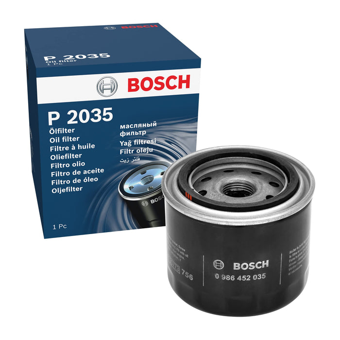 Genuine Bosch Car Oil Filter P2035 fits Nissan Micra - 1.0 - 82-89 0986452035