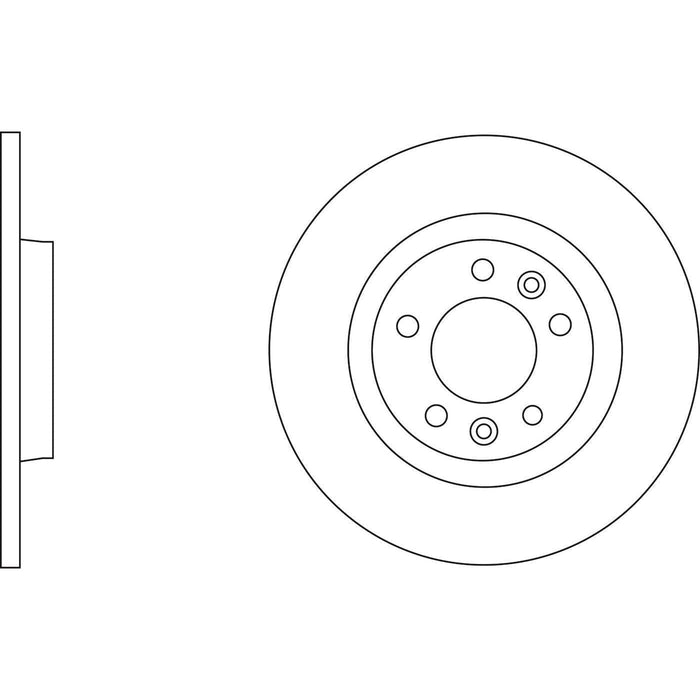 Apec Brake Disc Rear Fits Peugeot 407