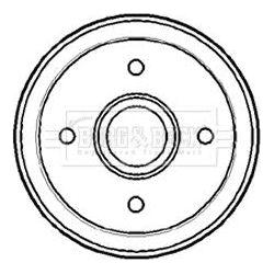 Genuine Borg & Beck Brake Drum fits Daewoo Matiz 0.8i 898 BBR7144 Borg & Beck  - Dynamic Drive