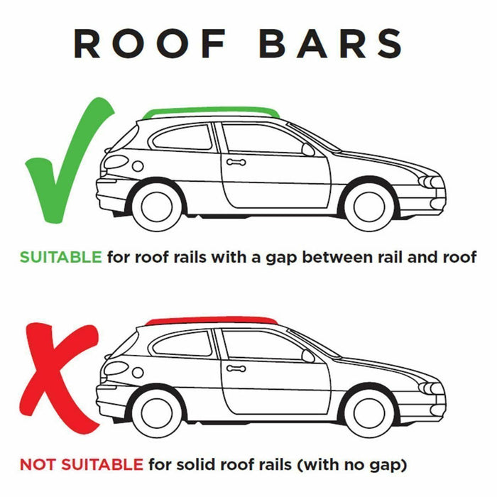 Aluminium Roof Rack Cross Bars for Daewoo Nubira 1997-2003 Estate Mk1 & 2 5 door Menabo  - Dynamic Drive