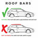 Aluminium Roof Rack Cross Bars for Daewoo Nubira 1997-2003 Estate Mk1 & 2 5 door Menabo  - Dynamic Drive