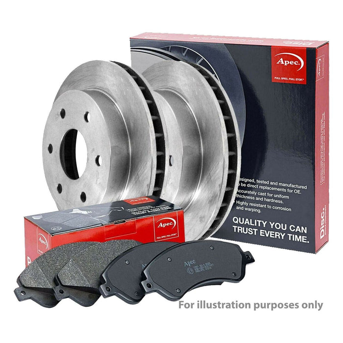 Genuine APEC Rear Brake Discs & Pads Set Vented for Nissan 370Z