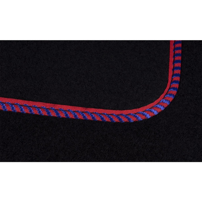 Tailored Red & Blue Trim Carpet Mats fits for Kia Soul 14-18 + Clips 14 15 16 17 18 UKB4C  - Dynamic Drive