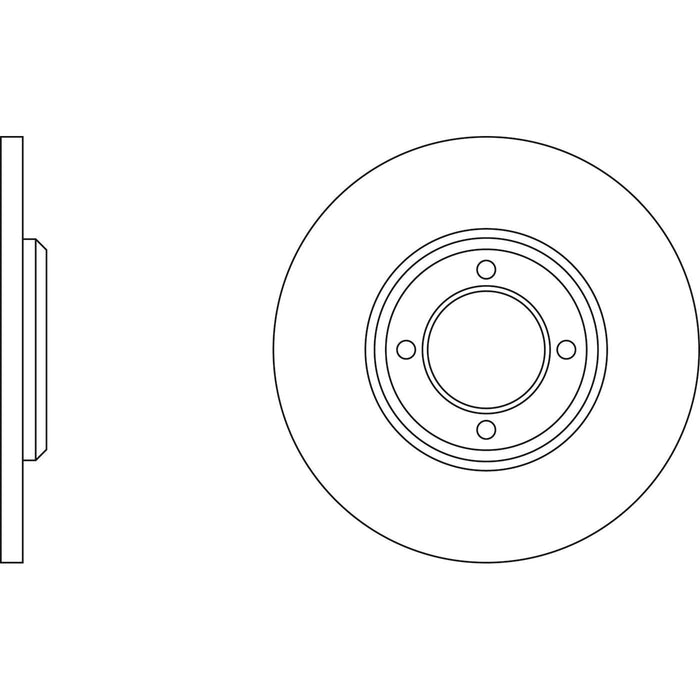 Genuine APEC Front Brake Discs & Pads Set Solid for Ford Escort