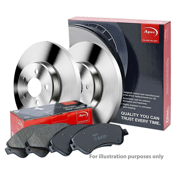 Genuine APEC Front Brake Discs & Pads Set Solid for Daihatsu Terios