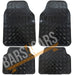 Black Checker Style Shiny Car Rubber Floor Mats Set Vectra Zafira Tigra UKB4C  - Dynamic Drive