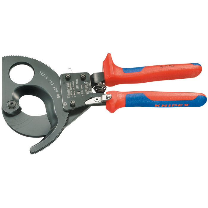 Draper Knipex 95 31 280 Ratchet Action Cable Cutter, 280mm 18557 Draper  - Dynamic Drive