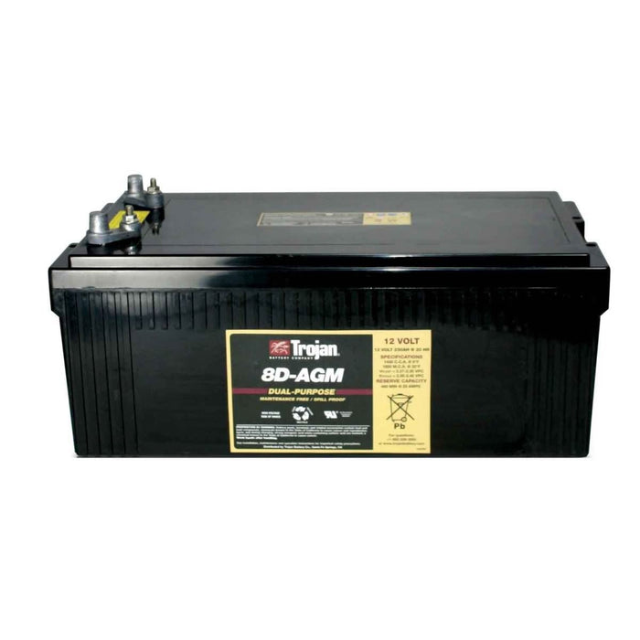 Trojan 8D-AGM 12V 230Ah Dual Purpose supply battery DT connector Trojan  - Dynamic Drive