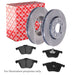 Genuine FEBI Front Brake Discs & Pads Set Vented for Peugeot Boxer Febi Bilstein  - Dynamic Drive