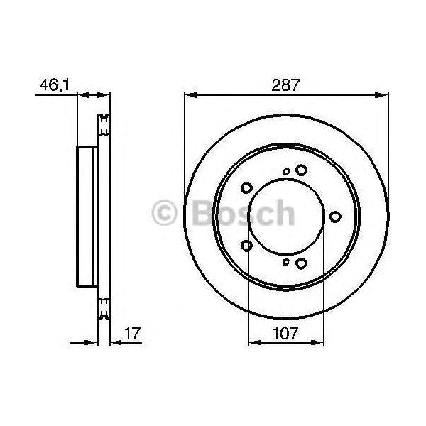 Bosch Brake Discs Pair fits Suzuki Vitara - 1.6 - 90-98 0986478422