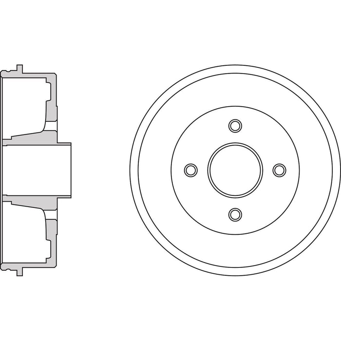 Apec Brake Drum Rear Fits Nissan Kubistar Renault Kangoo