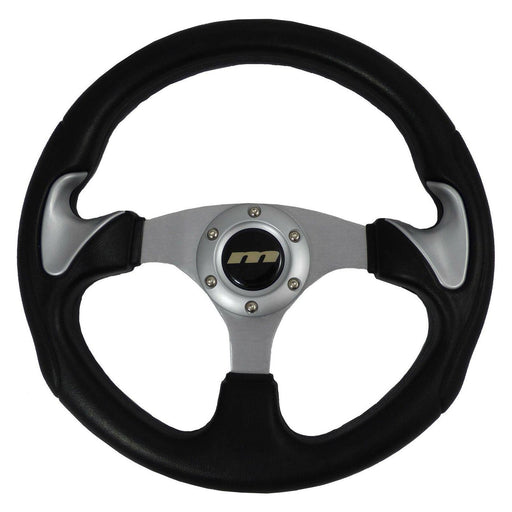 320mm Black /Silver Moulded Steering Wheel + Boss fits BMW 518 535i 524td 525e Mountney Classic  - Dynamic Drive