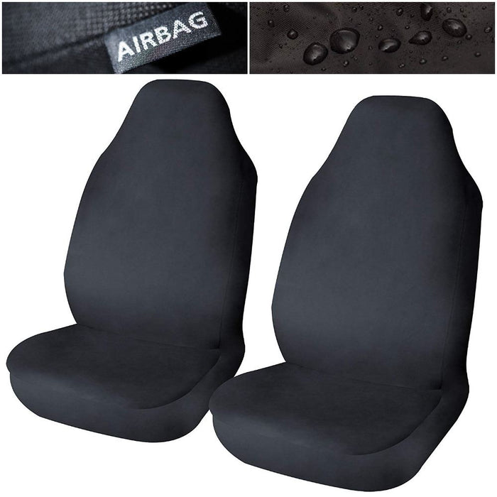 Waterproof Airbag Compatible Front Seat Covers x2 for Fiat 595C Abarth UKB4C  - Dynamic Drive