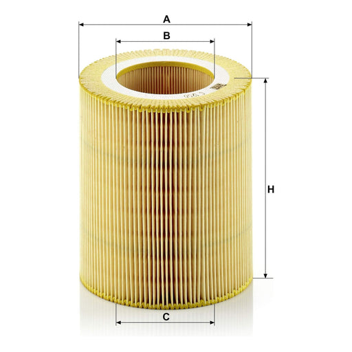 Genuine Mann Air Filter for Industrial Air Filter C1250 Mann & Hummel  - Dynamic Drive