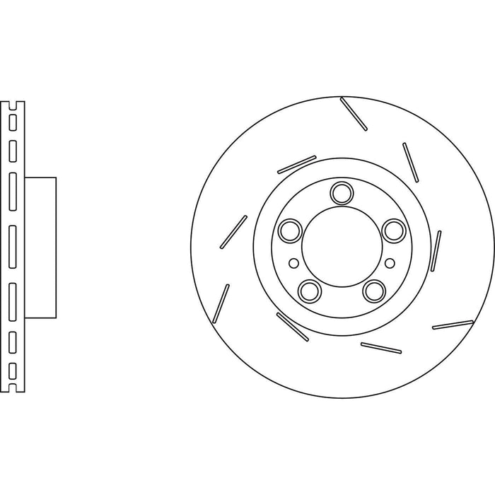 Apec Brake Disc Front Right Fits Porsche Panamera Handed Off-Side