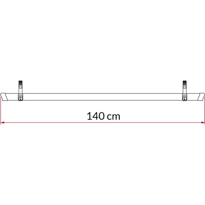 Fiamma Rail Quick 140 Red L80 Only: Quick bike rail in red for L80 only