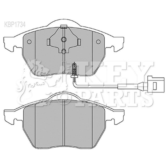 Genuine Key Parts KBP1734 Front Brake Pads-Includes Wear Indicators (Ate-Teves)