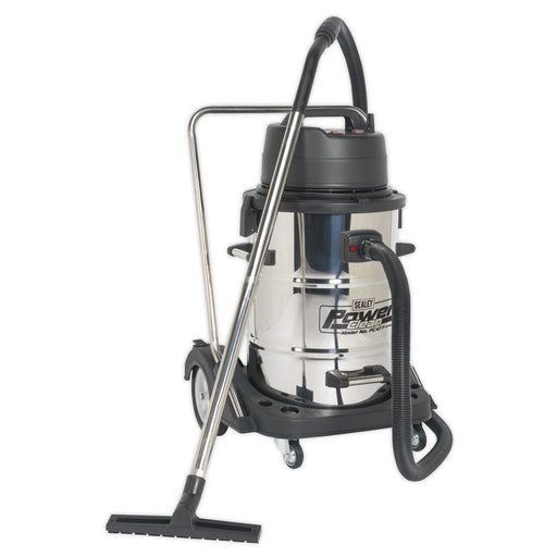 Sealey Vacuum Cleaner Industrial Wet & Dry 77L Stainless Steel Drum with Swivel Sealey  - Dynamic Drive