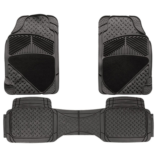 3pc Heavy Duty Rubber & Carpet Mats fits Suzuki Alto Wind Celerio Swift Ignis UKB4C  - Dynamic Drive