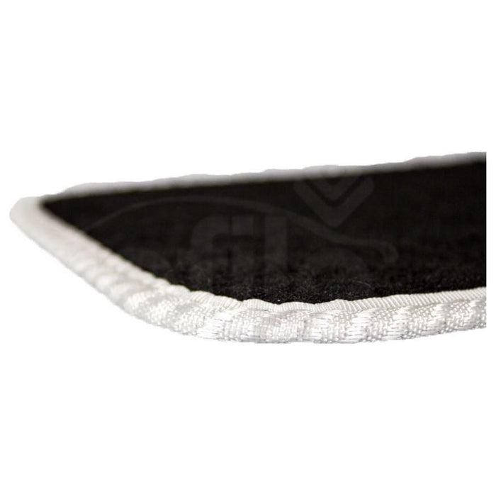 Tailored White Trim Carpet Mats for Mazda 3 09-13 2009 2010 2011 2012 2013 UKB4C  - Dynamic Drive