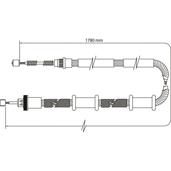 Apec Brake Cable Rear Fits Fiat Doblo