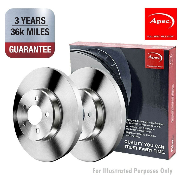 Apec Brake Disc Rear Fits Audi Q3 Tt Seat Alhambra Tarraco Skoda Kodiaq Superb V