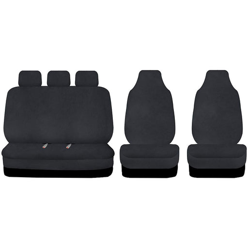 Black Waterproof Front & Rear Car Seat Covers for Saab 9-3 93 All Models UKB4C  - Dynamic Drive