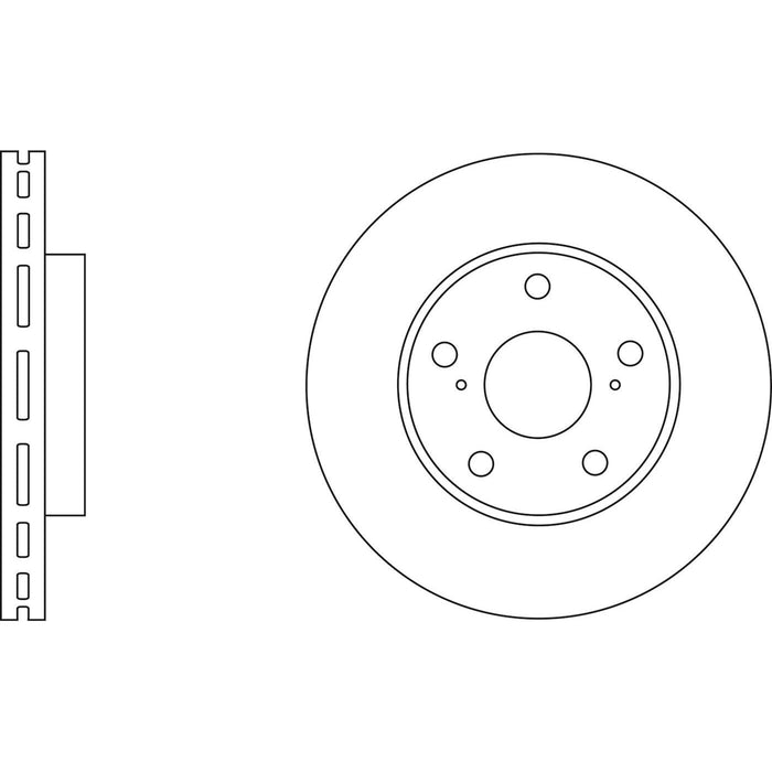 Genuine APEC Front Brake Discs & Pads Set Vented for Toyota Corolla