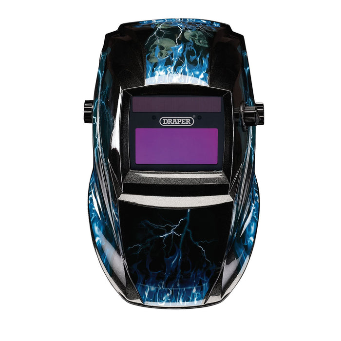 Draper Auto-Darkening Welding Helmet, Blue Skull 02514 Draper  - Dynamic Drive