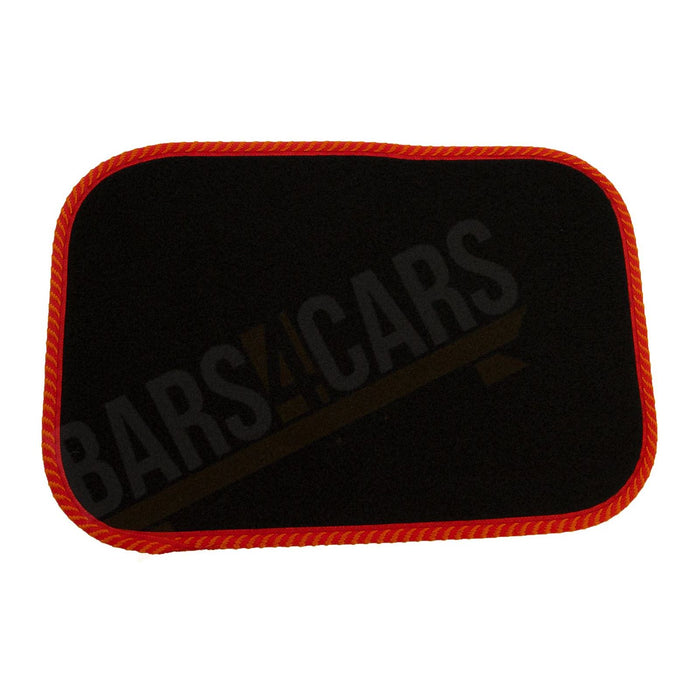 4 x Black  Carpet Floor Mats with Red Trim fits Honda Jazz Civic Accord UKB4C  - Dynamic Drive