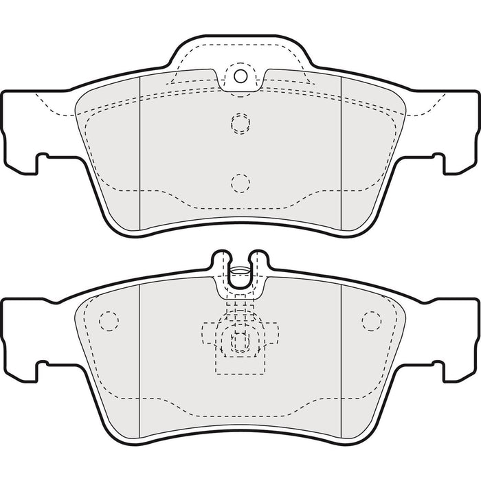 Genuine APEC Rear Brake Discs & Pads Set Solid for Mercedes-Benz S-Class