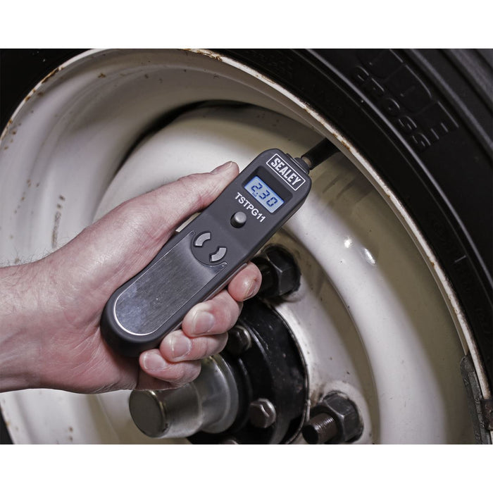 Sealey Digital Tyre Pressure & Tread Depth Gauge TSTPG11 Sealey  - Dynamic Drive