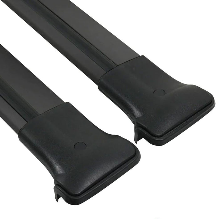 Roof Bars Rack Aluminium Black fits Volkswagen Sharan 2010- Onwards