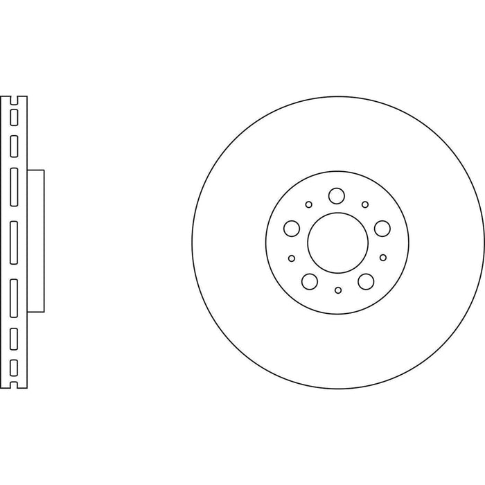 Apec Brake Disc Front Fits Volvo S60 V70