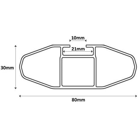 Aluminium Locking Roof Rack Wide & Flat Bars fits Mercedes GLC 2015-2020 5 door Menabo  - Dynamic Drive