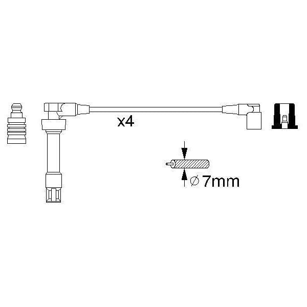 Genuine Bosch Ignition Lead B307 fits BMW Z3 Cabrio - 1.9 - 95-99 0986356307