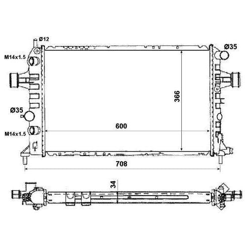 NRF Radiator fits Vauxhall Astra Astravan Zafira Opel Astra Zafira NRF  - Dynamic Drive