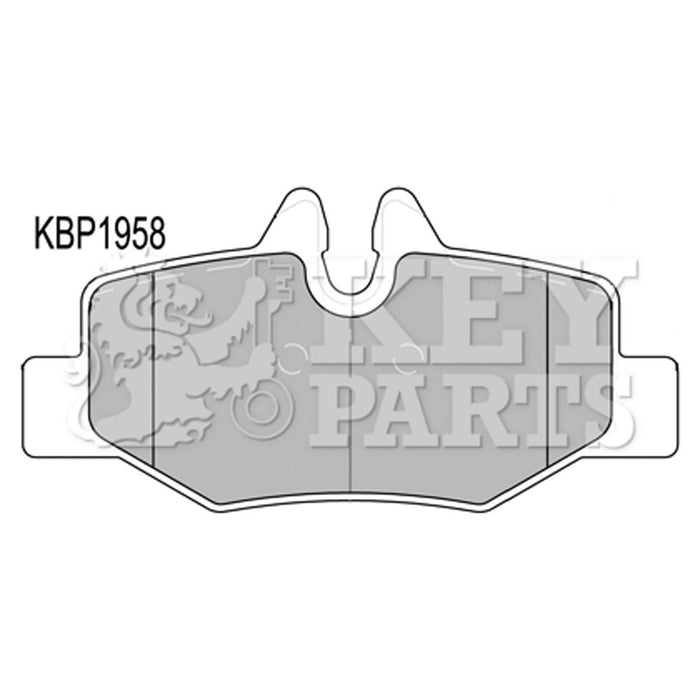 Genuine Key Parts KBP1958 Rear Brake Pads-Includes Wear Indicators (Bosch)