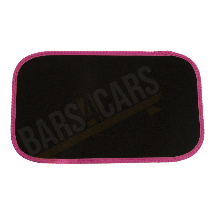 4 x Black Car Carpet Floor Mats with Pink Trim fits Citroen C1 C2 C3 C4 Saxo UKB4C  - Dynamic Drive