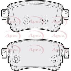 Apec Brake Pads Rear Fits Citroen Dispatch Spacetourer Peugeot Expert T