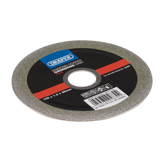 Draper Diamond-Coated Grinding Disc, 100 x 1.2 x 20mm 03352 Draper  - Dynamic Drive