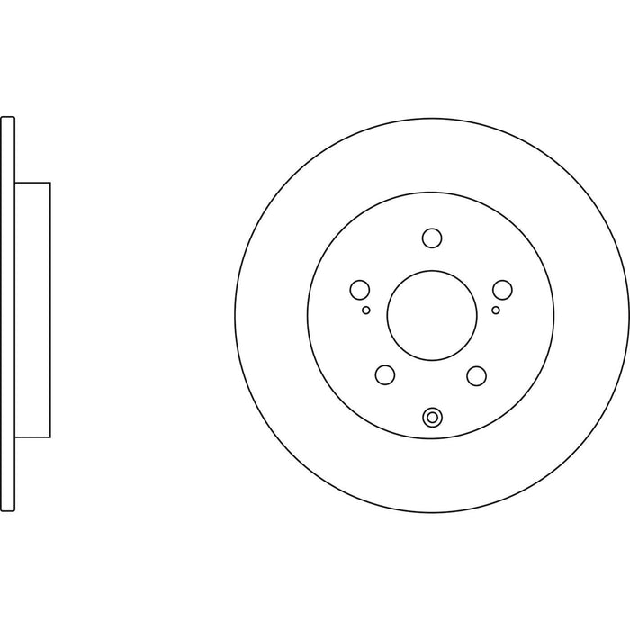 Genuine APEC Rear Brake Disc & Pads Set Solid for Toyota Prius Plus