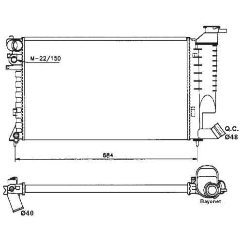 NRF Radiator 58183 NRF  - Dynamic Drive