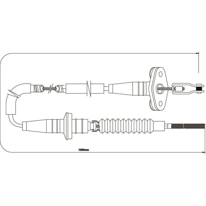 Apec Clutch Cable Fits Opel Agila Vauxhall