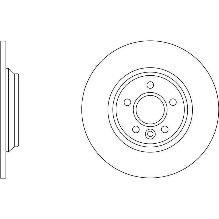 Genuine APEC Rear Brake Discs & Pads Set Solid for Volvo V60