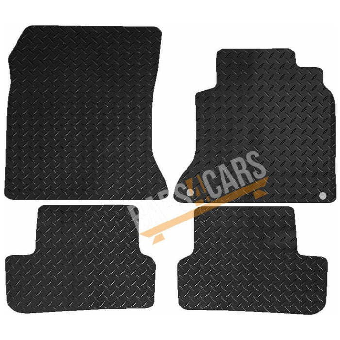 Blue Trim TailoBlue Rubber Car Mats for Mercedes B Class 12> Set of 4 +2 Clips UKB4C  - Dynamic Drive