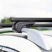 Roof Bars Rack Aluminium Black fits Vauxhall Karl Rocks 2017- For Raised Rails Omtec  - Dynamic Drive