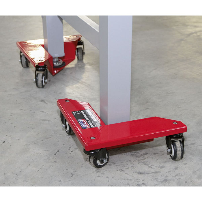 Sealey Corner Transport Dollies Set of 4 150kg Capacity CM4