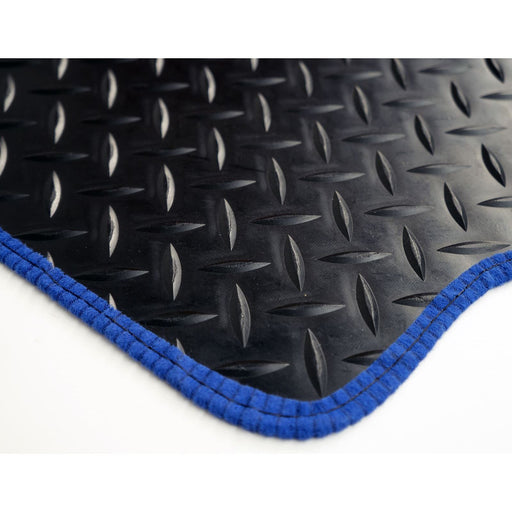 Blue Trim Tailored Rubber Car Mats for Dacia Sandero 13> Set of 4 With 2 Clips UKB4C  - Dynamic Drive