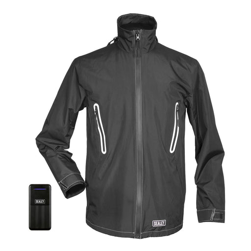 Sealey 5V Heated Rain Jacket Small with Power Bank HJ01KIT Sealey  - Dynamic Drive